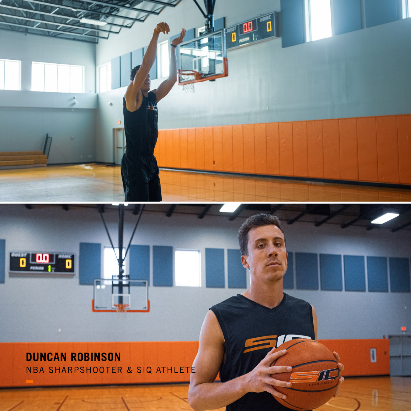 NBA player Duncan Robinson with SIQ smart basketball